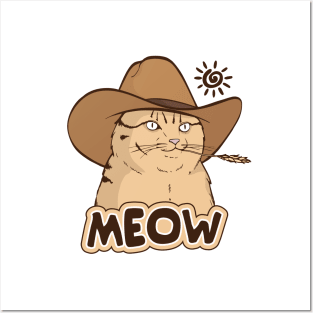 Cat cowboy Posters and Art